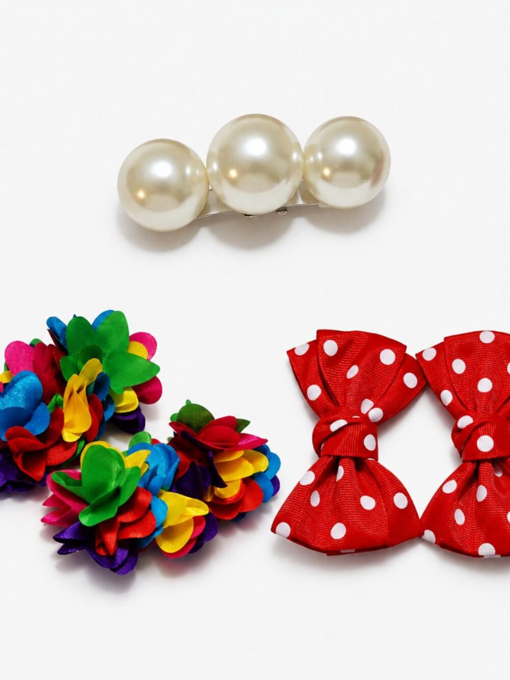 Shoe clips various colors & styles faux pearls bows fun color montage NEW